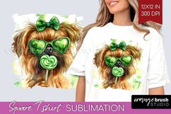 Brussels Griffon St. Patricks Day Dog Square Tshirt Dog PNG Product Image 1