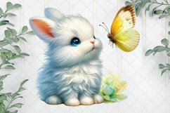 Bunny and Butterfly Sublimation Clipart Product Image 1