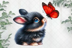 Bunny and Butterfly Sublimation Clipart Product Image 1