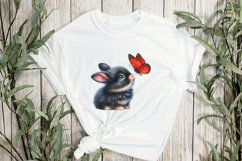 Bunny and Butterfly Sublimation Clipart Product Image 2