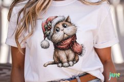 Whimsical Christmas Cats Clipart Product Image 5
