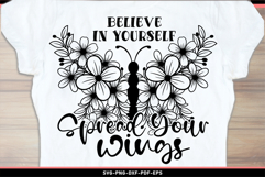 Believe in yourself, spread your wings, butterfly flowers Product Image 1