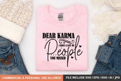 Dear Karma I Have A List Of People You Missed svg design Product Image 1