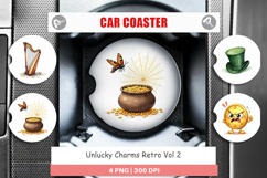 Unlucky Charms Retro Car Coaster Product Image 1