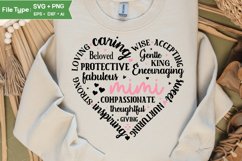 Mimi Heart Shape SVG | Mother&#039;s Day Heart SVG PNG Product Image 2