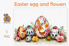 Easter eggs, flower, pattern Product Image 1