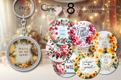 Motivating inscriptions | Car coaster &amp; key chain designs Product Image 1