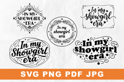 In My Showgirl Era SVG Bundle | Retro Glam Lettering Designs Product Image 1