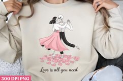 Love is all you need PNG, Retro Valentines Sublimatio PNG Product Image 2