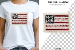 Lace American Flag PNG | Vintage Patriotic Fabric Flag Product Image 2