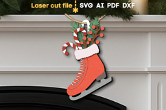 Christmas Ice Skate SVG laser cut file for Glowforge Product Image 1