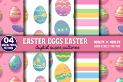 EASTER EGGS PAPER EASTER PATTERN Bundle PNG Product Image 2