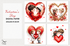 Valentine's day digital paper, background clipart Product Image 1