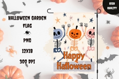 Halloween Skull Garden Flag, Happy Halloween Garden Flag Product Image 1