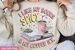 I like my books spice &amp; my coffee icy PNG, Iced Coffee Subli Product Image 2