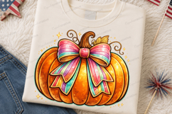 Pink Pumpkin Coquette Sublimation Design, Product Image 3