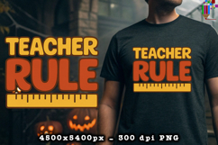 Teacher Rule Retro School Ruler Sublimation Design Product Image 2