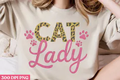 Cat Lady PNG, Cat Mom Sublimation PNG Product Image 2
