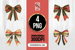 Kwanzaa Ribbon Bow Clipart PNG Product Image 1