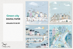 The Green City digital paper Product Image 1