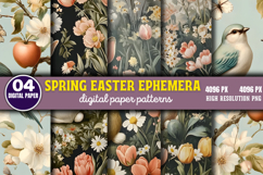 Spring Easter Digital Paper Ephemera PNG Product Image 1