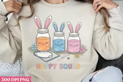 Hoppy Squad PNG, Retro Nurse Easter Sublimation PNG Product Image 1