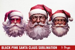 Vintage Black Santa Claus Sublimation Clipart Product Image 1