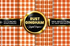Rust Gingham Digital Papers 04 Variations Product Image 1