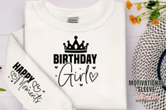 Birthday girl happy moments Sleeve SVG Product Image 1