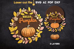 Hello Pumpkin SVG laser cut files for Glowforge Product Image 2