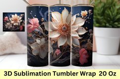 3d Flowers Sublimation Tumbler | Flowers Tumbler Sublimation Product Image 1
