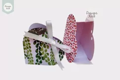 Heart Shaped Treat Box Favor Box Printable SVG Cutting File Product Image 1