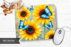 Sunflower Foliage Mouse Pad PNG Design Product Image 1