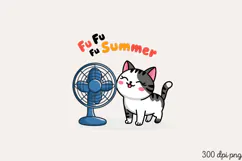 FU FU SUMMER PNG, Funny Cats Sublimation Quotes PN Product Image 1