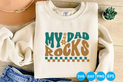 My Dad Rocks Father's day retro SVG Design Product Image 2