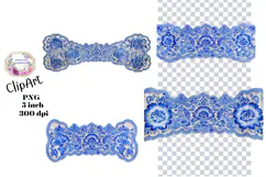 Blue Toile, Ephemera, PNG, Clipart, Junk Journal, flowers Product Image 1