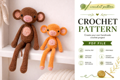 Monkey Family Amigurumi Crochet Pattern PDF Product Image 4