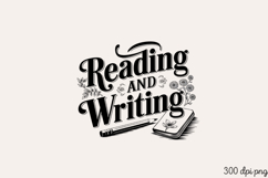Reading and Writing PNG, Book Lover Sublimation PNG Product Image 2