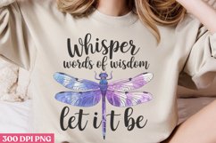 Whisper words of wisdom PNG, Dragonfly Sublimation PNG Product Image 2