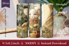 Christmas Tumbler Design, Christmas Mouse Tumbler Product Image 1