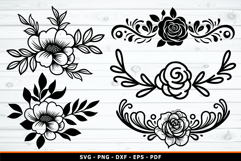 Flower Outline SVG, Flower SVG, Floral SVG, Product Image 1