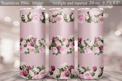 Floral Tumbler Sublimation Bundle | Roses Tumbler Wrap 20oz Product Image 2