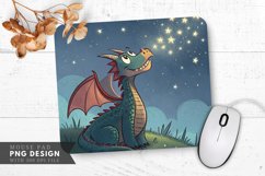 Starry Night Dragon Mouse Pad PNG Design Product Image 1