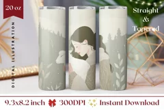 Winter Tumbler Wrap, Christmas Sheep Tumbler Template Product Image 1
