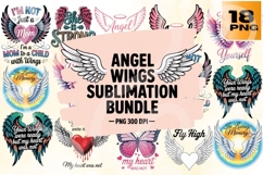 Fly High Angel Wings Quotes &amp; Memorial PNG Pack Product Image 1