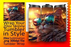 Cat Tumbler Wrap Delights: Sublimation Magic Product Image 1