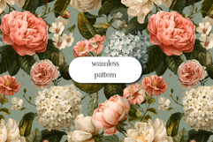 Vintage Rose Floral Seamless Pattern | Romantic Garden Product Image 1