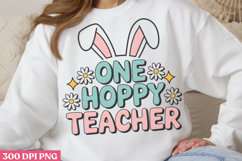 One hoppy teacher PNG, Retro Teacher Easter Sub Product Image 1