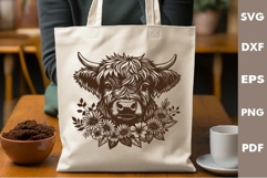 Highland cow Design, Cutting board SVG, Laser cut, Cricut Product Image 3