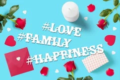 Wedding Hashtags SVG. Love SVG. Family SVG. Happiness SVG Product Image 1